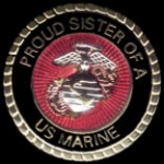 USMC MARINE CORPS PROUD SISTER OF A MARINE PIN