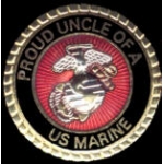 USMC MARINE CORPS PROUD UNCLE OF A MARINE PIN