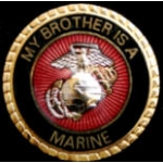 USMC MARINE CORPS MY BROTHER IS A MARINE PIN