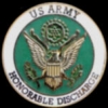 US ARMY PIN HONORABLE DISCHARGE ARMY PIN RD