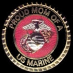 USMC MARINE CORPS PROUD MOM OF A MARINE PIN