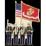 USMC MARINE CORPS COLOR GUARD LARGE PIN