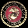 USMC MARINE CORPS PROUD GRANDMOTHER OF A MARINE PIN