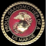 USMC MARINE CORPS PROUD GRANDMOTHER OF A MARINE PIN