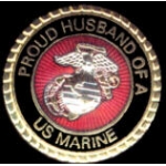 USMC MARINE CORPS PROUD HUSBAND OF A MARINE PIN