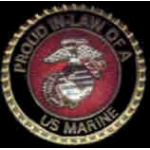 USMC MARINE CORPS PROUD IN LAW OF A MARINE PIN