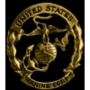 USMC PIN MARINE CORPS PIN GOLD CUTOUT LARGE OVERSIZE PIN