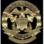 USN NAVY PIN GOLD CUTOUT LARGE OVERSIZE PIN