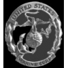 USMC PIN MARINE CORPS PIN SILVER CUTOUT LARGE OVERSIZE PIN