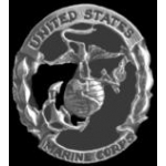 USMC PIN MARINE CORPS PIN SILVER CUTOUT LARGE OVERSIZE PIN