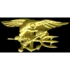 USN NAVY SEAL GOLD LOGO LARGE PIN