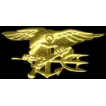 USN NAVY SEAL GOLD LOGO LARGE PIN