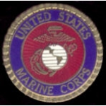 USMC MARINE CORPS PIN VIP CORP BLUE LOGO PIN