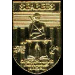 USN NAVY SEABEES IRON MIKE STATUE GOLD PIN