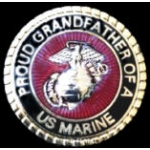 USMC MARINE CORPS PROUD GRANDFATHER OF A MARINE PIN