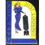 USN NAVY FLY NAVY NOSE ART PIN