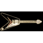 GIBSON FLYING V BLACK GUITAR PIN