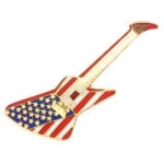 EXPLORER AMERICAN USA FLAG GUITAR PIN