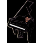 GRAND PIANO PIN BLACK VERSION PIN