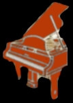 GRAND PIANO PIN ROSEWOOD VERSION PIN