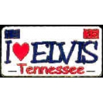 I LOVE ELVIS PIN LICENSE PLATE ELVIS PIN HAT PIN LAPEL PIN