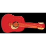 CLASSICAL GUITAR PIN RED