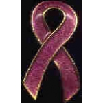 PURPLE RIBBON PIN TRANSLUCENT COLOR