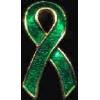 GREEN RIBBON PIN TRANSLUCENT COLOR PIN