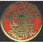 SOUTHERN PACIFIC LINES RAILROAD PIN RED VERSION TRAIN PINS