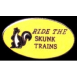 RIDE THE SKUNK RAILROAD TRAIN PIN